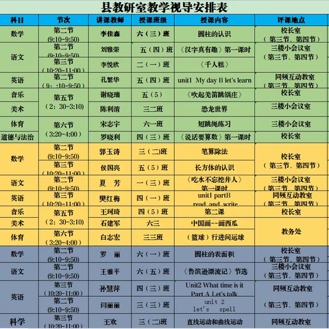 视导促前行   润物细无声——记武川县教研室驻武川县第三小学教学视导活动