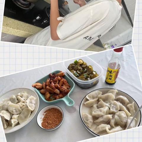 享受做饭的快乐，感受生活的美好！——通辽四中八年三班暑期家务劳动实践活动