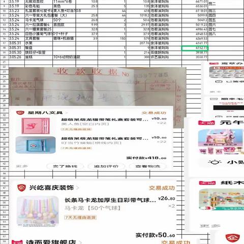 三年级（1）班上学期班费使用情况公示