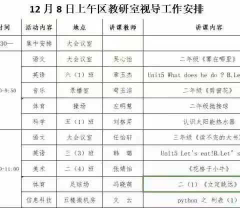 教学视导明方向，精准把脉促发展