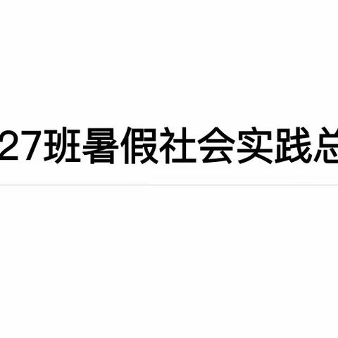 2207班级暑假社会实践活动总结