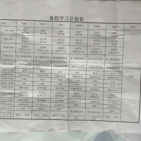 我的暑假生活