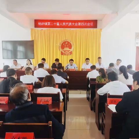 杨斜镇二十届人民代表大会四次会议胜利召开