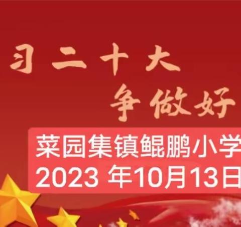 菜园集镇鲲鹏小学——“学习二十大，争做好队员”少年先锋队建队日主题活动