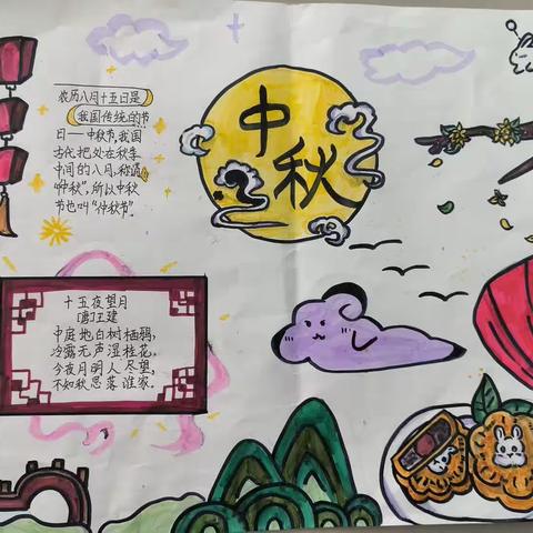 🥮〝浓浓中秋情 浓浓中秋风”—后河中心小学中秋节手抄报展评