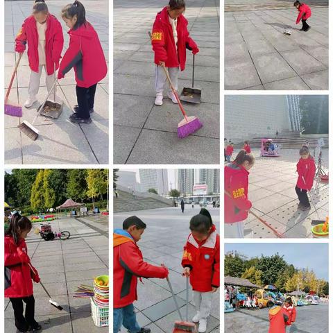 空地垃圾我清扫，美化环境人人有责