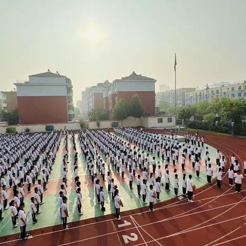 新学期，新气象——德州市第九中学明德校区新学期第一次升旗仪式