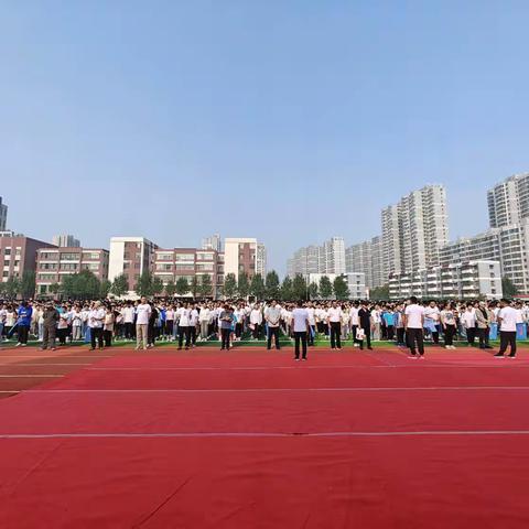 【全环境立德树人】灼灼青春，当铸钢铁意志   巍巍军风，方显少年本色﻿——滕南中学2023级七年级军训开营仪式