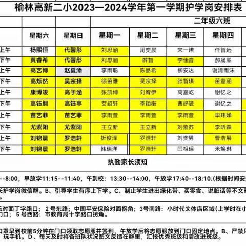 温情护学岗，暖心伴成长——高新二小二年级六班家长护校