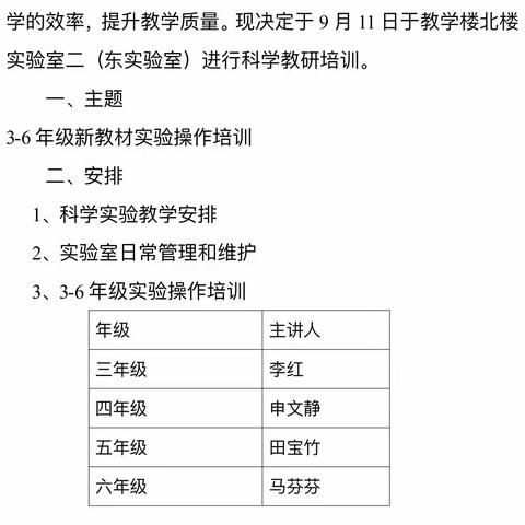 “教以共进   研以治学 ”                                         沂水县实验小学科学实验培