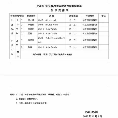 展新秀风采 逐教育之梦——卫滨区2023年小学英语青年教师课堂大赛纪实