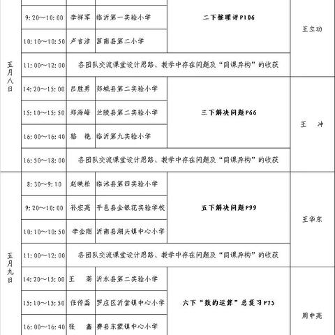 临沂市小学数学新课标新教材培训会议