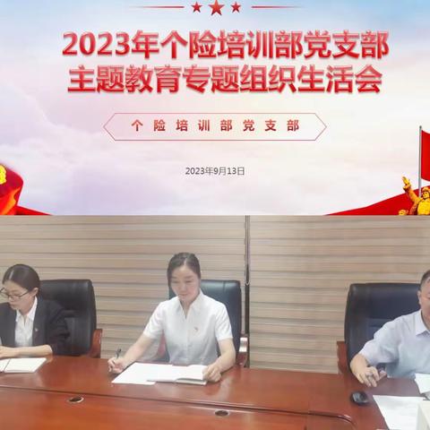 个险培训部党支部2023年主题教育专题组织生活会报道