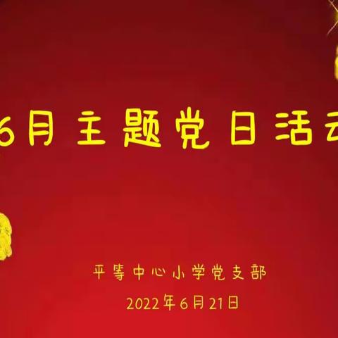 平等中心小学党支部6月主题党日活动掠影