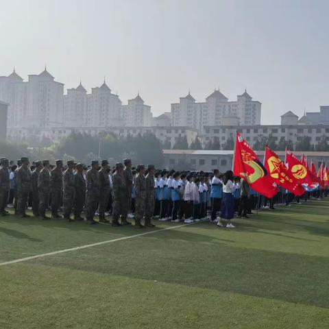 青春飞扬，梦想起航          —新乐市实验学校军训开训仪式拉开帷幕