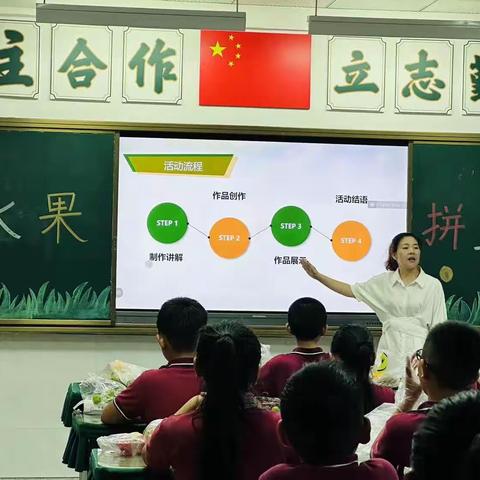 渝北区锦华学校2019级1班班级家长进课堂《水果拼盘》活动