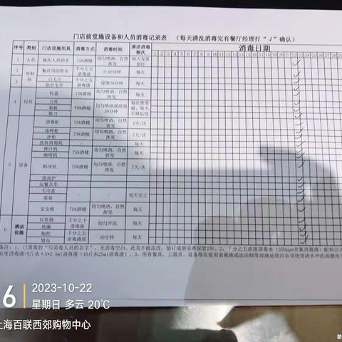 长宁西郊百联MC餐厅2023年10月30日