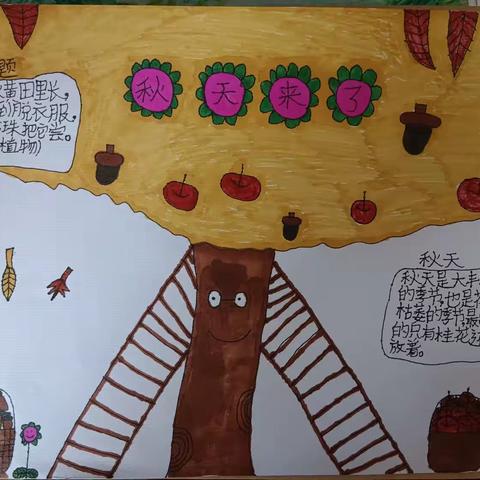 新天学校三（5）班孩子们眼里的秋天！