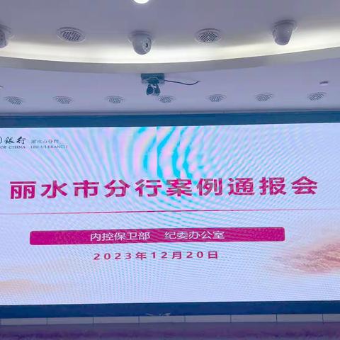 丽水市分行召开案例通报会