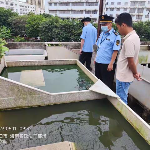 海口市综合执法局海渔支队开展水生野生保护动物人工繁育场执法检查