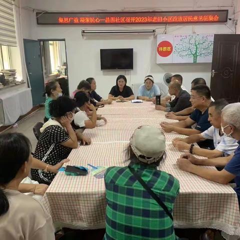 集思广益 凝聚民心 ——昌图社区召开2023年老旧小区改造居民意见征集会