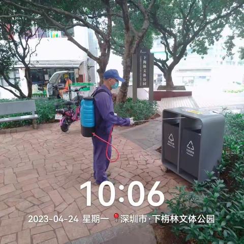 金江公司对梅林街道:各社区城中村，旧宅小区，花园，公寓等，日常四害消杀工作图片。