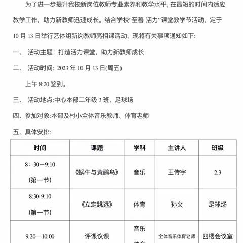 芳华初绽放  磨砺共成长 ——临沂汤庄实验学校新教师亮相课活动