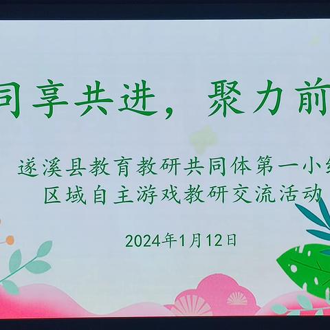 同享共进，聚力前行——遂溪县教育教研共同体第一小组区域自主游戏教研交流活动