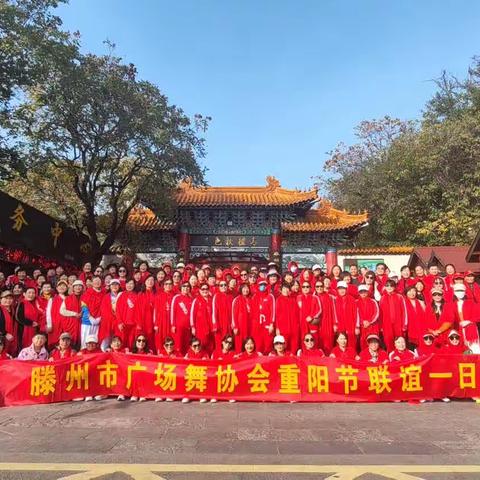 祝贺滕州市广场舞协会，兴盟健身团盟友队，重阳节联谊一日游活动圆满成功👍