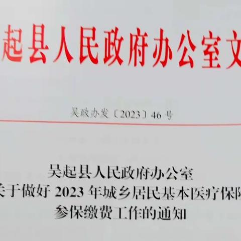 国家税务总局吴起县税务局五谷城税务分局开展2023年城乡居民基本医疗保险费征缴宣传工作