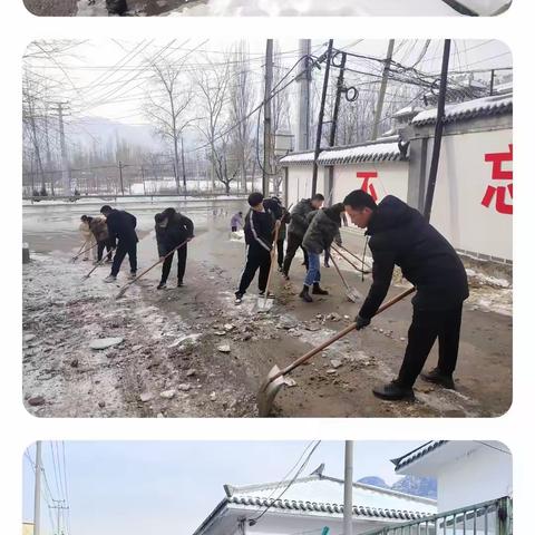 索堡镇开展破冰除雪，你们是今天最美的风景