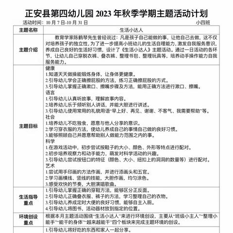 ☀️时光不语，静待花开🌸——正安县第四幼儿园小四班十月成长记录