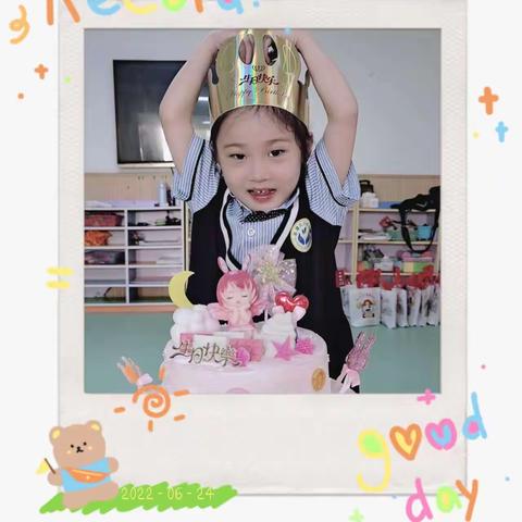 亲濛贝贝幼儿园陈禹彤小朋友过生日啦！