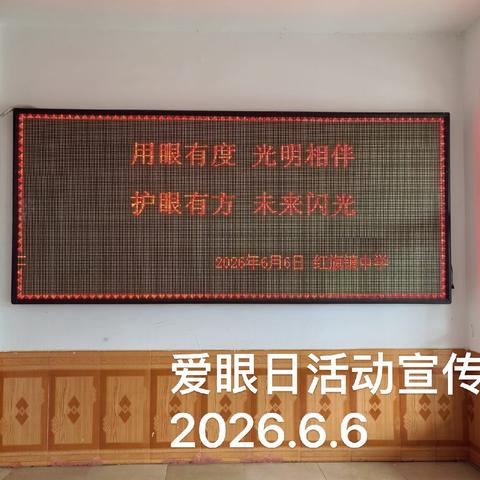 爱眼护眼，光明未来--红旗镇中学爱眼日宣传活动