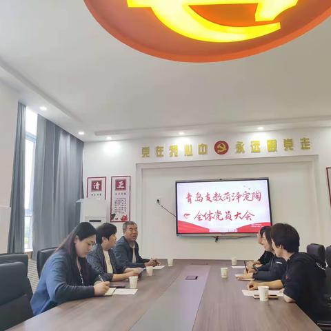 青岛支教菏泽定陶第一次全体党员大会