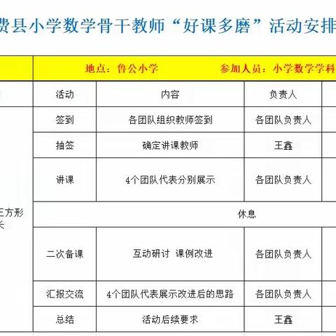 共砥砺用心去研，磨砺精神研讨美费县小学数学骨干教师“好课多磨”活动