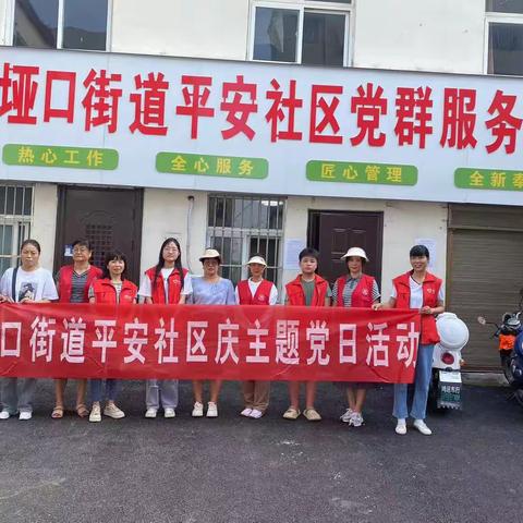 垭口街道平安社区联合大学生志愿者开展志愿者主题党日服务活动