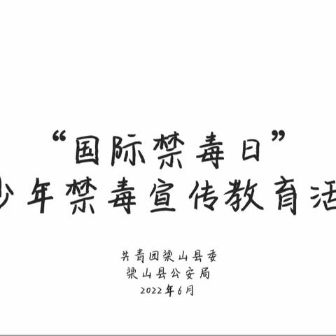 梁山现代高级中学开展“国际禁毒日”青少年禁毒宣传教育活动