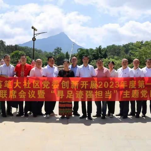 党建1314·跟党走丨落笔大社区党委创新开展2023年度第一次党建联席会议暨“寻足迹强担当”主题党日活动