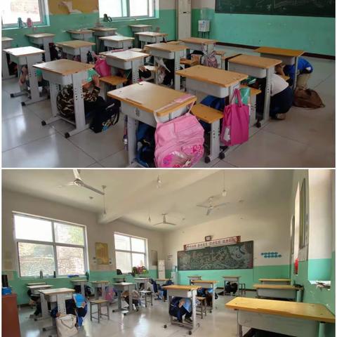 关爱学生幸福成长——北贾璧乡田庄学校防震减灾疏散演练