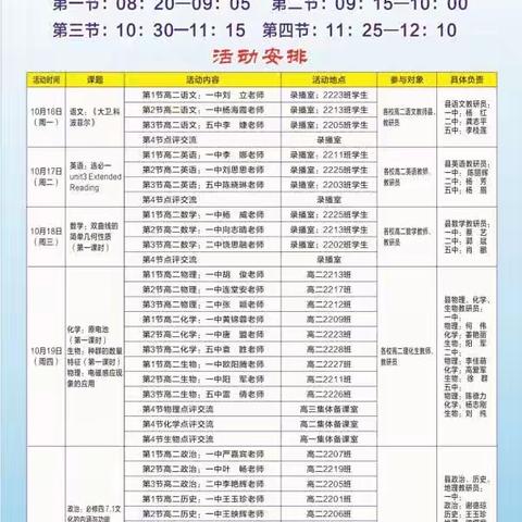 校际交流共发展 教学研讨同提升——2023年10月汉寿一中教学开放日生物学科同课异构