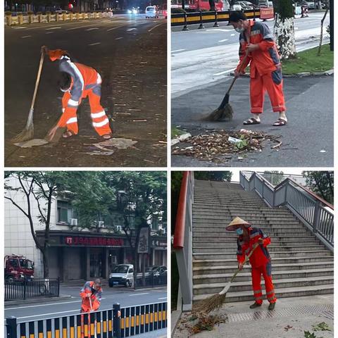 暴雨过后清理忙，全力以赴保通畅