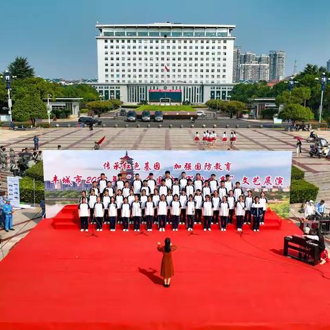 丰城中学2023年全市中小学合唱比赛及“爱我国防 军歌嘹亮”文艺展演活动排练记录