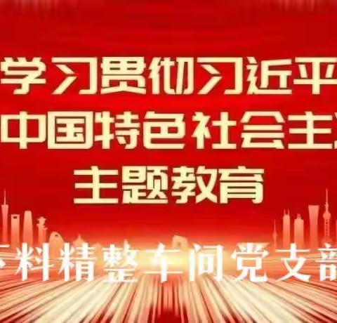 下料精整车间党支部开展学习贯彻习近平新时代中国特色社会主义思想主题教育专题学习