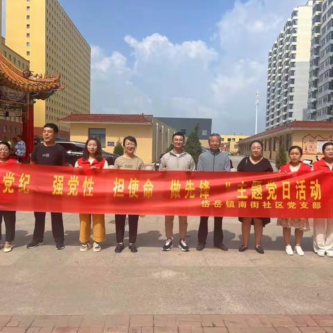 学党纪，强党性，担使命，做先锋 南街社区党支部主题党日活动