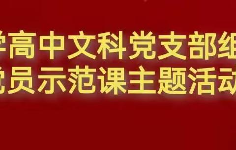 昌江中学高中文科党支部组织开展党员教师示范课活动