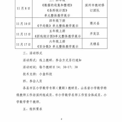 落实新课程标准·聚焦“统计与概率”——滨州市滨城区逸夫小学学习纪实