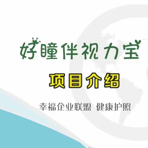 好瞳伴视力宝项目介绍