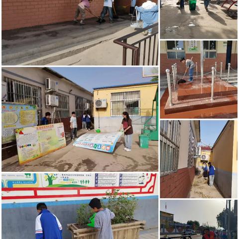 陶家营小学开展北关区教育系统“全民洗城”活动