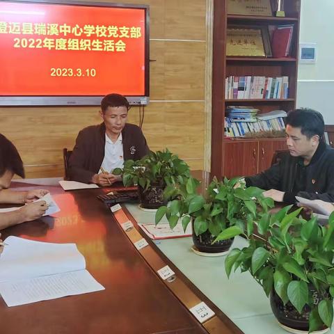 瑞溪中心学校支部组织生活会和民主评议党员大会